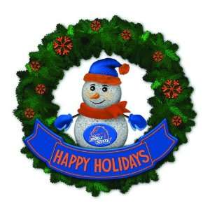   Broncos Lighted Snowman Artificial Christmas Wreath