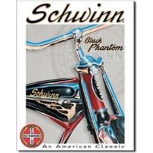  Schwinn Black Phantom Bicycle Tin Sign