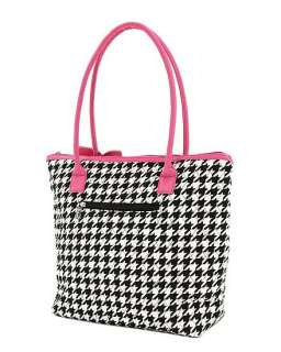 PINK HOUNDSTOOTH DIAPER DANCE BALLET TOTE PERSONALIZED  