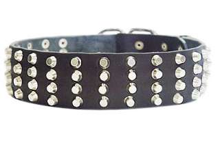 handmade leather dog collar with studs new by dean tyler