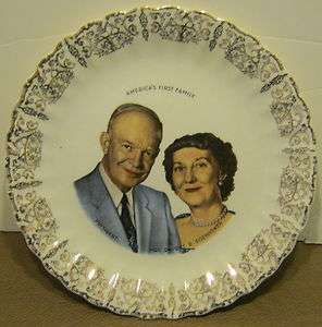 Decorative Plate Americas First Family President & Mrs Dwight D 