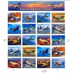   American Advances in Aviation Collectible Stamp Sheet 