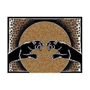    Classic Growling Panther Face Off Dorm Room Rug