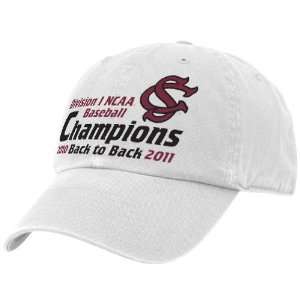   College World Series Champions White Garment Washed Adjustable Hat