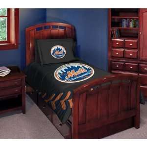  MLB Baseball New York Mets Comforter with Two Pillow Shams 