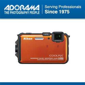 Nikon Coolpix AW100 Digital Camera, Orange   Refurbished #26293 B 
