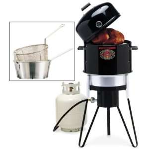    All in one Outdoor Cooker with Pan & Basket Set