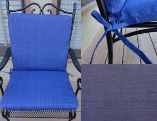 OUTDOOR PATIO DINING CHAIR SEAT & BACK CUSHION   Navy  