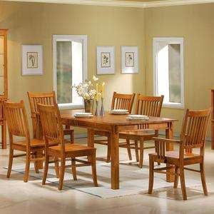 Meadowbrook Dining Room 7 Piece Set Table Chairs Light Pine Finish 