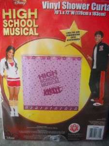 DISNEY HIGH SCHOOL MUSICAL SHOWER CURTAIN PINK  