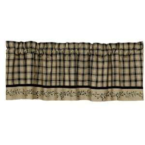    Blackberry Country Cottage Border Valance Curtain