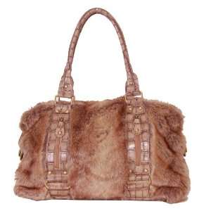 Faux Leather Fur with Crocodile Winter Collection Design Women Handbag 