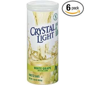 Crystal Light White Grape Drink Mix, (12 Quart) 1.43 Ounce Canisters 