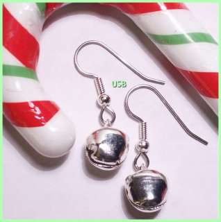 Jingle Bell Christmas Holiday Earrings w/surgical steel earwires #724 