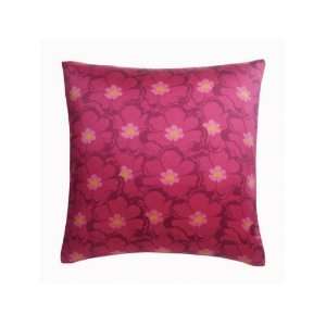    Poppy Field Raspberry Decorative Throw Pillow