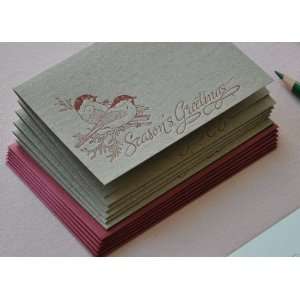  Lovebirds Letterpress Holiday Card Set Health & Personal 