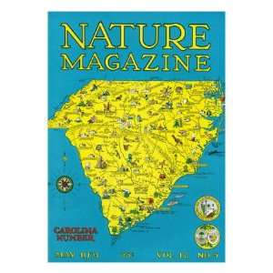  Nature Magazine   Detailed Map of North and South Carolina 