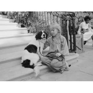  First Daughter Amy Carter with Her Dog, Grits. the Dog Was 