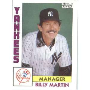  1984 Topps # 81 Billy Martin New York Yankees Baseball 