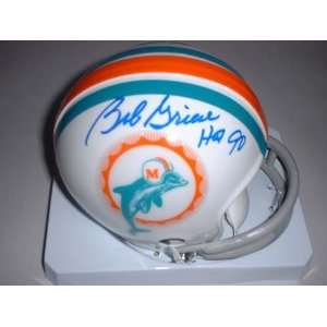 Bob Griese Autographed Miami Dolphins Riddell Mini Helmet with HOF 90 