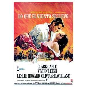  Gone With The Wind (1939) 27 x 40 Movie Poster Spanish 