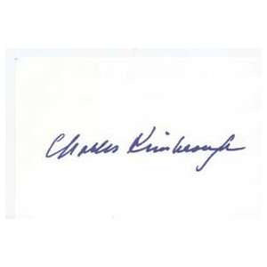 CHARLES KIMBROUGH Signed Index Card In Person