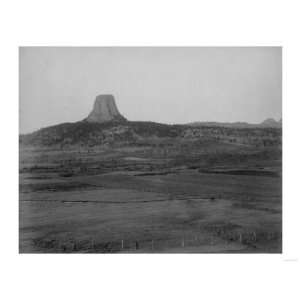  Devils Tower 2 Miles Distant with Ranch in the Foreground 