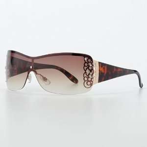  daisy fuentes Semirimless Rhinestone Shield Sunglasses 