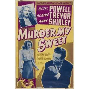 Murder My Sweet (1944) 27 x 40 Movie Poster Style B 