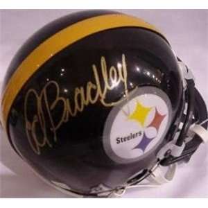 Ed Bradley Autographed/Hand Signed Pittsburgh Steelers Football Mini 