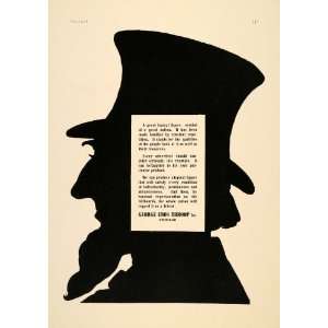  1917 Ad George Enos Throop IL Abraham Lincoln Silhouette 