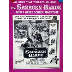 Frank Yerbys The Saracen Blade Vintage 1954 Pressbook with Ricardo 