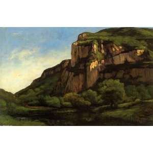 Hand Made Oil Reproduction   Gustave Courbet   32 x 20 inches   Rocks 