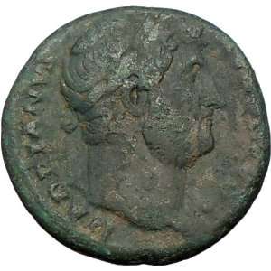 HADRIAN 124AD Rare Authentic Ancient Roman Coin SALUS HEALTH Septer 