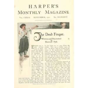  1911 Howard Pyle Story Illustrations The Dead Finger 
