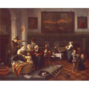  Hand Made Oil Reproduction   Jan Steen   32 x 26 inches 