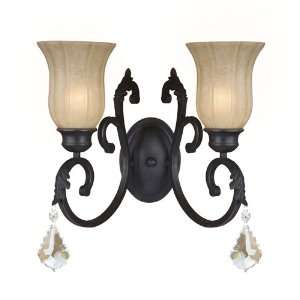 Yosemite Home Decor 83172 2SS Jessica Two Light Wall Sconce with 