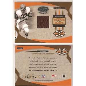 Jim Brown Game Used Jersey Card   NFL Jerseys