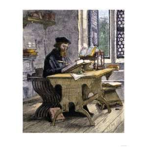 John Wycliffe Translating the Bible into English, 1300s Stretched 