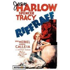   Movie 27x40 Jean Harlow Spencer Tracy Joseph Calleia