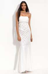 Sue Wong Bead & Ruffle Embellished Gown $568.00