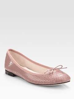 Repetto   Cobra Embossed Leather Ballet Flats