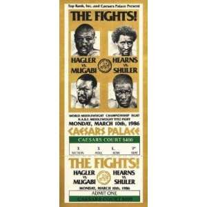 Marvin Hagler & Thomas Hearns Full Fight Ticket   Boxing Tickets