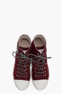 Marc Jacobs Burgundy Canvas Sneakers for men  