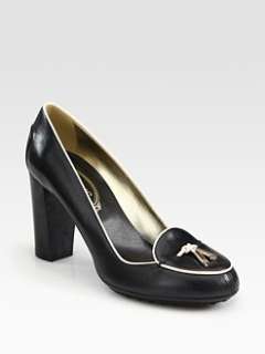Tods   Leather Contrast Trim Pumps
