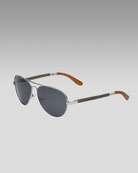 Persol Metal Aviator Sunglasses   