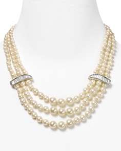 Carolee Elegant Bride Graduated Three Row Pearl Necklace, 18