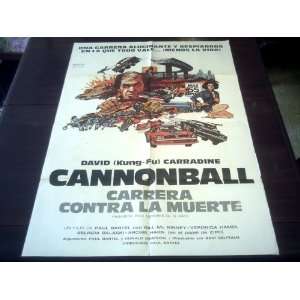   Latinamerican Movie Poster Cannonball David Carradine Paul Bartel 1976
