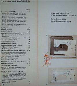 Elna Plana Star Deluxe CL 43 Sewing Machine Instruction Manual On CD