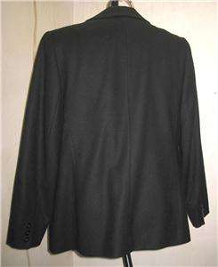   100% Wool Black Womans Suit Jacket English Riding 1 Button Blazer 14